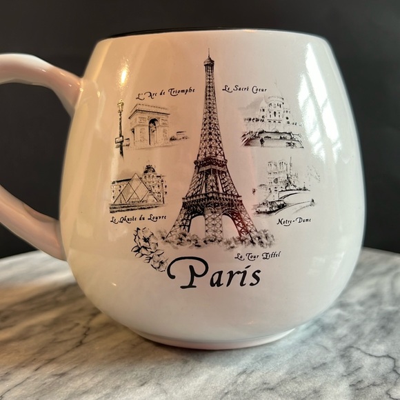 Paris‎ Mug French Motif Eiffel Tower White/Black From France - Picture 1 of 6